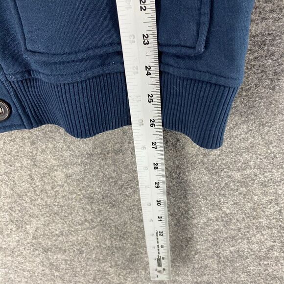 H&M Cardigan Women M Medium Blue Collared Long Sleeve Button Up Pockets Knit - Picture 9 of 10